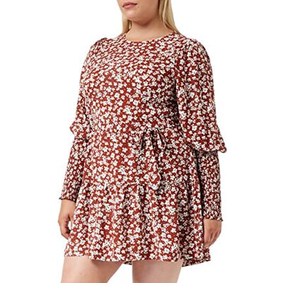 DAPHNE-PRETTY-WOMAN-FLORAL Louche Damska sukienka Daphne-Pretty-Kobieta-Kwiatowa sukienka, Brązowy, 38 PL DAPHNE-PRETTY-WOMAN-FLORAL Louche Damska sukienka Daphne-Pretty-Kobieta-Kwiatowa sukienka, Brązowy, 38 PL