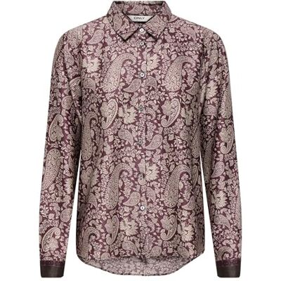 15310235-4933811 Onljane Life L/S Shirt WVN, dekadencka czekolada, XS 15310235-4933811 Onljane Life L/S Shirt WVN, dekadencka czekolada, XS