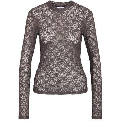 27034819-4793425 NOISY MAY Nmjudith L/S Lace Top Noos, Charcoal Gray, XS 27034819-4793425 NOISY MAY Nmjudith L/S Lace Top Noos, Charcoal Gray, XS