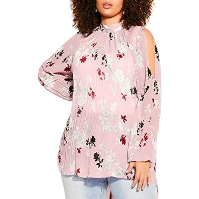 00210391 City Chic Damska koszula plus size top Fly Away Hi Lo, Ice Pink Fly Away, 48 00210391 City Chic Damska koszula plus size top Fly Away Hi Lo, Ice Pink Fly Away, 48