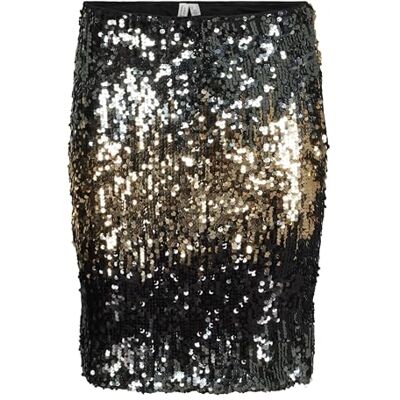 10317317 VMRIA M/W ABK Skirt JRS BTQ, Czarny/szczegóły: sekwencje Ombre Effect, S 10317317 VMRIA M/W ABK Skirt JRS BTQ, Czarny/szczegóły: sekwencje Ombre Effect, S
