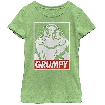 PRIN0174-30001008 Disney Dziewczęca Snow White Grumps T-shirt, zielony (Apple Green), XS PRIN0174-30001008 Disney Dziewczęca Snow White Grumps T-shirt, zielony (Apple Green), XS