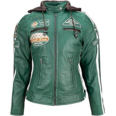 URBAN 5884 Urban Leather Kobiety Kurtka, Ciemnozielony, XL URBAN 5884 Urban Leather Kobiety Kurtka, Ciemnozielony, XL