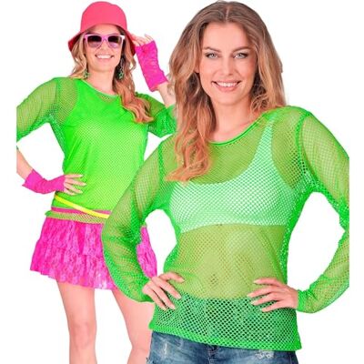 W WIDMANN MILANO Party Fashion – damska bluzka z siateczką, neonowa koszulka na festiwal i karnawał W WIDMANN MILANO Party Fashion – damska bluzka z siateczką, neonowa koszulka na festiwal i karnawał