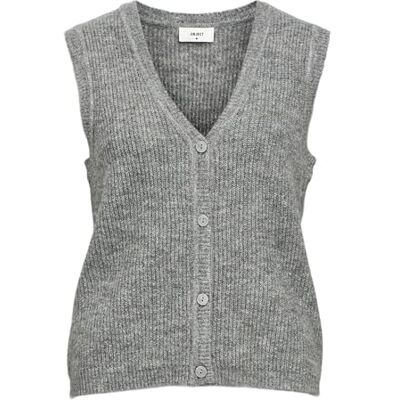 23045620-4638801 Object Kamizelka damska z dzianiny, Medium Grey Melange, L 23045620-4638801 Object Kamizelka damska z dzianiny, Medium Grey Melange, L