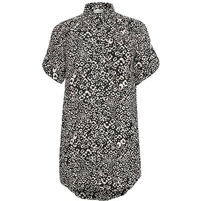 10581688 Kaffe Curve Plus Size Damska koszulka Sukienka Knee Długość Roll Tab Sleeps, Czarny/chalk lew nadruk, 42/du?y rozmiar 10581688 Kaffe Curve Plus Size Damska koszulka Sukienka Knee Długość Roll Tab Sleeps, Czarny/chalk lew nadruk, 42/du?y rozmiar