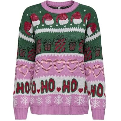 15354974-4825313 Onlxmas Hoho Ls sweter KNT, Fuksja Ró?owy, S 15354974-4825313 Onlxmas Hoho Ls sweter KNT, Fuksja Ró?owy, S