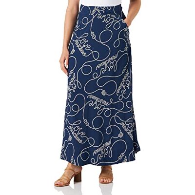 W G F11 00 T 533A Love Moschino Women's Long Skirt, Blue, 42, niebieski, 42 W G F11 00 T 533A Love Moschino Women's Long Skirt, Blue, 42, niebieski, 42