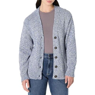 AEWM39118_Bright Blue Marl Amazon Essentials Damski kardigan Aewm39118 luźny krój wielokolorowy ciężki zapinany na guziki (1 szt.), Jasnoniebieski Marl, S AEWM39118_Bright Blue Marl Amazon Essentials Damski kardigan Aewm39118 luźny krój wielokolorowy ciężki zapinany na guziki (1 szt.), Jasnoniebieski Marl, S