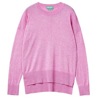 108AD104N United Colors of Benetton Sweter damski, różowy 8l8, S 108AD104N United Colors of Benetton Sweter damski, różowy 8l8, S