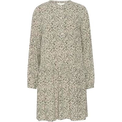 30308320 Part Two Women's Dress Długie Rękawy Above Knee Długość Luźny Pasujący Waist Drop, Czarny mini nadruk, 40 30308320 Part Two Women's Dress Długie Rękawy Above Knee Długość Luźny Pasujący Waist Drop, Czarny mini nadruk, 40