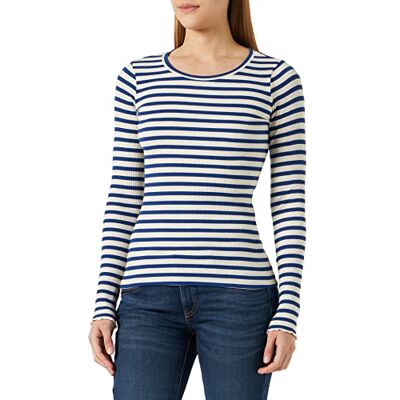 30307536 Part Two Sakiko Slim fit Długi rękaw Top damski, Mazarine Blue Stripe, M 30307536 Part Two Sakiko Slim fit Długi rękaw Top damski, Mazarine Blue Stripe, M