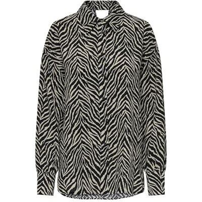 15341494-4678100 Onlkatty Life L/S luźna koszulka z nadrukiem, czarny, M 15341494-4678100 Onlkatty Life L/S luźna koszulka z nadrukiem, czarny, M