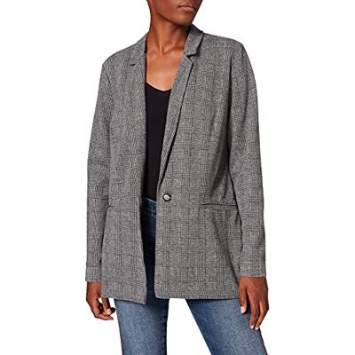 167301-900 Mavi Damski płaszcz Knit Jacket, Czarny (Black Check 900), S 167301-900 Mavi Damski płaszcz Knit Jacket, Czarny (Black Check 900), S