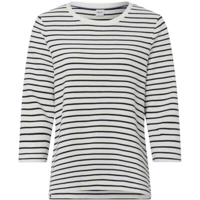 31-6617_90653500 Brax Damska bluza. Bonnie Cotton Structure Rib Stripe bluza, 22 granatowy, 36 31-6617_90653500 Brax Damska bluza. Bonnie Cotton Structure Rib Stripe bluza, 22 granatowy, 36