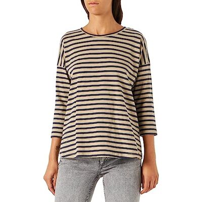 309366/8T22 Camel Active Womenswear Sweter damski, Clay/Night Blue Stri, XS 309366/8T22 Camel Active Womenswear Sweter damski, Clay/Night Blue Stri, XS