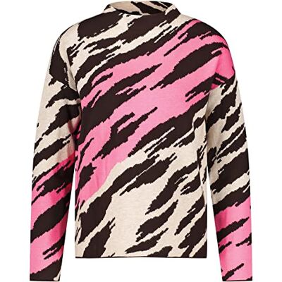 871020-35701 GERRY WEBER Sweter damski, ecru/biały/fioletowy/różowy wzór, 36 871020-35701 GERRY WEBER Sweter damski, ecru/biały/fioletowy/różowy wzór, 36