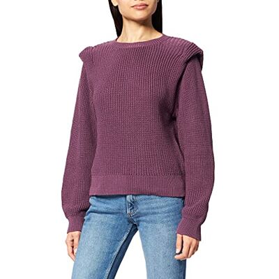 1018-007349 NA-KD Otwarty Back Dziany sweter damski, fioletowy, XL 1018-007349 NA-KD Otwarty Back Dziany sweter damski, fioletowy, XL