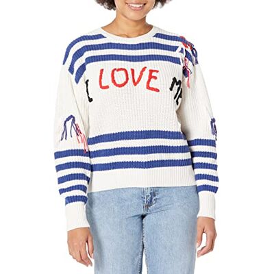 23SWJF38 Desigual Damska bluza JERS_i Love, biały, XL 23SWJF38 Desigual Damska bluza JERS_i Love, biały, XL