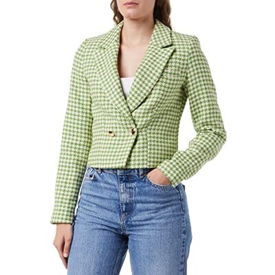 XENW26A Naf Naf Blazer damski, Ładny zielony/ecru, 40 XENW26A Naf Naf Blazer damski, Ładny zielony/ecru, 40