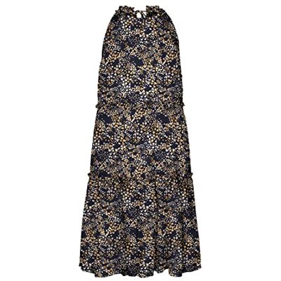 10285480 VERO MODA Women's VMDORA Kaya krótki dekolt WVN G sukienka, Navy Blazer/AOP:Dora, M, Granatowy blezer/Aop:dora, M 10285480 VERO MODA Women's VMDORA Kaya krótki dekolt WVN G sukienka, Navy Blazer/AOP:Dora, M, Granatowy blezer/Aop:dora, M