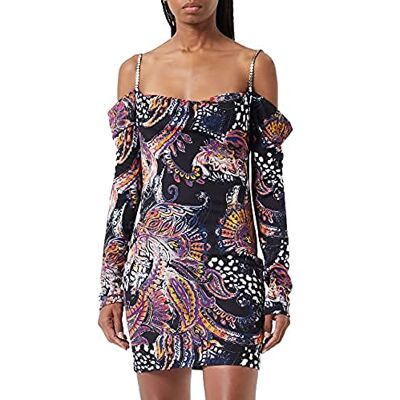 S02CT1191N21649 Just Cavalli Sukienka damska, 860s Black + Mix Color, 36 S02CT1191N21649 Just Cavalli Sukienka damska, 860s Black + Mix Color, 36