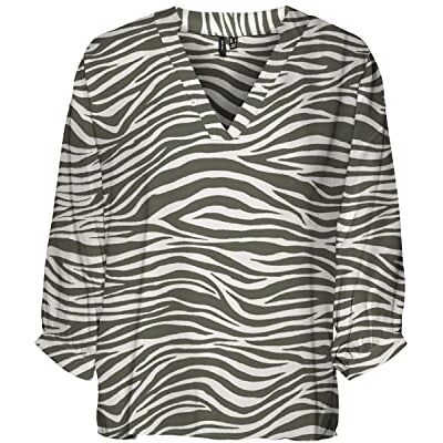 10287799 VERO MODA Women's VMSEBA 3/4 GA BTQ Top, Bungee Cord/AOP: SEBA, S, Bungee Cord/Aop: seba, S 10287799 VERO MODA Women's VMSEBA 3/4 GA BTQ Top, Bungee Cord/AOP: SEBA, S, Bungee Cord/Aop: seba, S