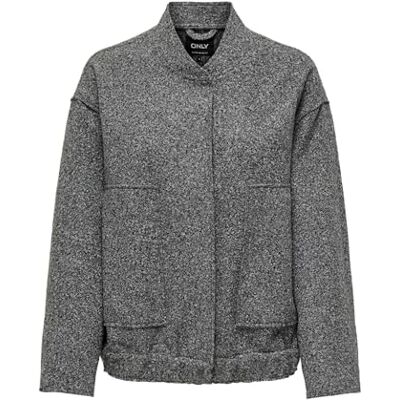 15322368 ONLY Onlgaia Boucle Bomber Cc OTW kurtka damska, ciemnoszary melanż, XL 15322368 ONLY Onlgaia Boucle Bomber Cc OTW kurtka damska, ciemnoszary melanż, XL