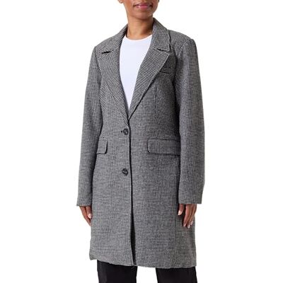 15301276 ONLY Onlbillie Wool Check Coat OTW płaszcz wełniany, Black/Checks:Cloud Dancer, L 15301276 ONLY Onlbillie Wool Check Coat OTW płaszcz wełniany, Black/Checks:Cloud Dancer, L