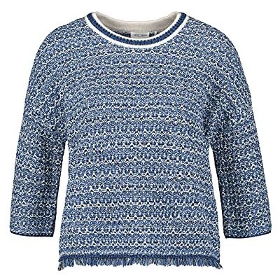 171030-35710 Gerry Weber Sweter damski, Niebieski/ecru/biały wzór, 46 171030-35710 Gerry Weber Sweter damski, Niebieski/ecru/biały wzór, 46