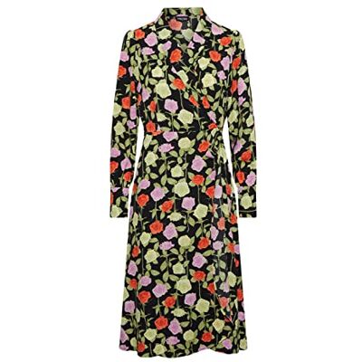 17134912 PIECES Sukienka damska Pcblossom Ls Wrap Dress, Fioletowy/Aop: kwiatowy, XS 17134912 PIECES Sukienka damska Pcblossom Ls Wrap Dress, Fioletowy/Aop: kwiatowy, XS