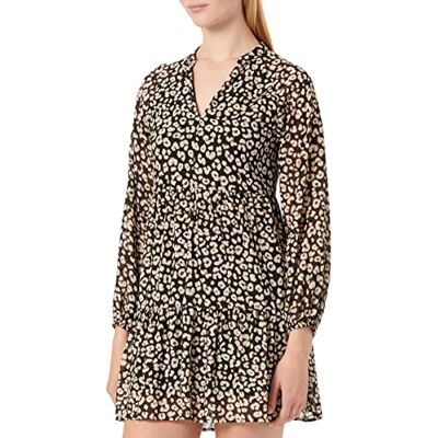 23035512 Object Damska sukienka Objmila Gia L/S Dress NOOS, czarna/AOP: Leopard, 38, Czarny/Aop: leopard, 38 23035512 Object Damska sukienka Objmila Gia L/S Dress NOOS, czarna/AOP: Leopard, 38, Czarny/Aop: leopard, 38