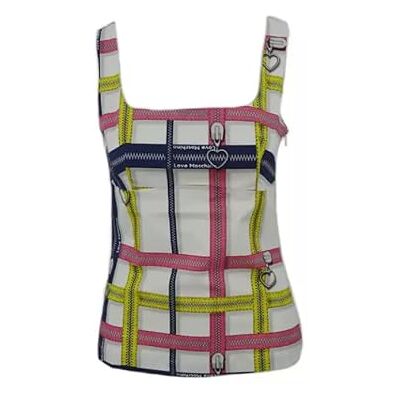W V J78 00 S 3958 Love Moschino Damska sukienka bez rękawów, krój slim fit, biała, rozmiar 46, biały, 46 W V J78 00 S 3958 Love Moschino Damska sukienka bez rękawów, krój slim fit, biała, rozmiar 46, biały, 46