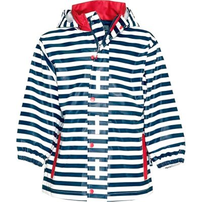 408540-171 Playshoes Dziewczęca kurtka przeciwdeszczowa marynarska, płaszcz przeciwdeszczowy, niebieski (granatowy/biały 171) 408540-171 Playshoes Dziewczęca kurtka przeciwdeszczowa marynarska, płaszcz przeciwdeszczowy, niebieski (granatowy/biały 171)