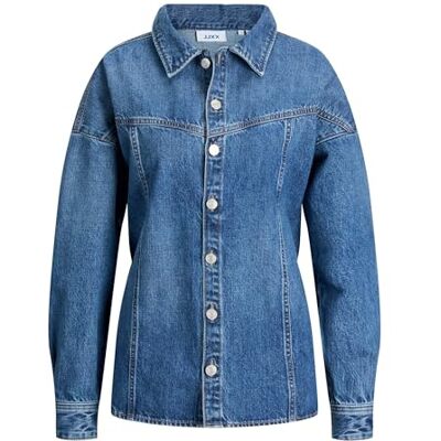 12283022-4825649 JACK & JONES Jxjamila Ls Denim Overshirt R282 DNM Ln, niebieski (medium blue denim), XL 12283022-4825649 JACK & JONES Jxjamila Ls Denim Overshirt R282 DNM Ln, niebieski (medium blue denim), XL