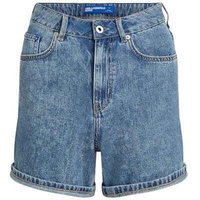 A2W100411UW28 Karl Lagerfeld Jeans, Damskie, Szorty Denim Z Wysokim Stanem, Regular Fit, Niebieski, 28 A2W100411UW28 Karl Lagerfeld Jeans, Damskie, Szorty Denim Z Wysokim Stanem, Regular Fit, Niebieski, 28