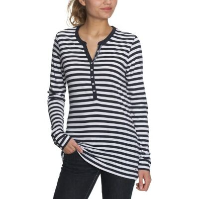KATHLEEN STP HENLEY_1M80240683 Tommy Hilfiger Damska koszulka/koszulka z długim rękawem, , Niebieski (475 Core Navy/Classic White), 40 KATHLEEN STP HENLEY_1M80240683 Tommy Hilfiger Damska koszulka/koszulka z długim rękawem, , Niebieski (475 Core Navy/Classic White), 40