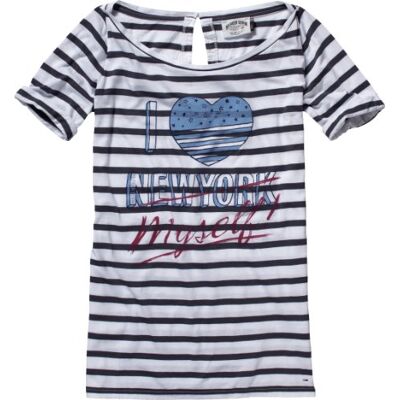 1657609877 / Ancky cn knit s/s Tommy Hilfiger Damska koszulka Slim Fit, 1657609877/ Ancky cn Knit S/S, Biały (100 Classic White/Ombre Blue), 40 1657609877 / Ancky cn knit s/s Tommy Hilfiger Damska koszulka Slim Fit, 1657609877/ Ancky cn Knit S/S, Biały (100 Classic White/Ombre Blue), 40