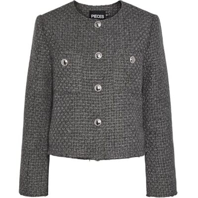 17151099 PIECES Pcnua Ls Boucle Jacket Pa, ciemnoszary melanż, M 17151099 PIECES Pcnua Ls Boucle Jacket Pa, ciemnoszary melanż, M