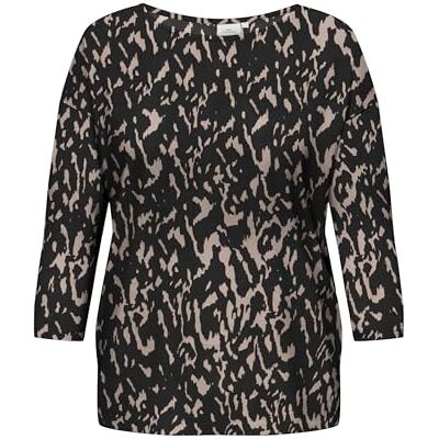 15244420_Black_1151887 ONLY CARMAKOMA Top damski, Black/Aop: beżowy Graphic Eight, 46-48 15244420_Black_1151887 ONLY CARMAKOMA Top damski, Black/Aop: beżowy Graphic Eight, 46-48