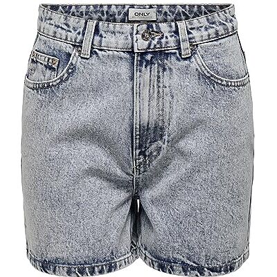 15245657 ONLY Damskie szorty ONLBAY Life HW MOM DNM NAS589, Light Blue Denim, XS, jasnoniebieski (light blue denim), XS 15245657 ONLY Damskie szorty ONLBAY Life HW MOM DNM NAS589, Light Blue Denim, XS, jasnoniebieski (light blue denim), XS