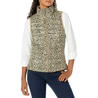 W-S17AE10008-ANIML-Small Amazon Essentials Damska lekka wodoodporna pakowana kamizelka puchowa, Camel Leopard, S W-S17AE10008-ANIML-Small Amazon Essentials Damska lekka wodoodporna pakowana kamizelka puchowa, Camel Leopard, S