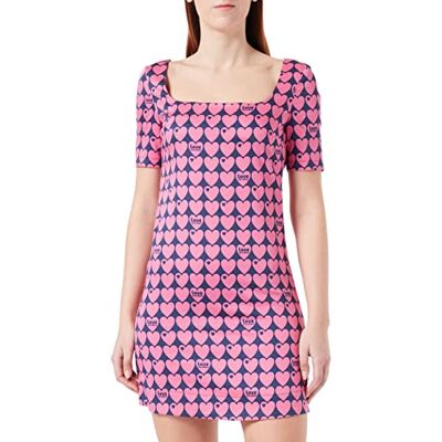 W V J79 00 S 3957 Love Moschino Damskie szorty slim fit z kwadratowym dekoltem w serek, niebieski fuksja, 48 (DE), Niebieski fuksja, 48 W V J79 00 S 3957 Love Moschino Damskie szorty slim fit z kwadratowym dekoltem w serek, niebieski fuksja, 48 (DE), Niebieski fuksja, 48