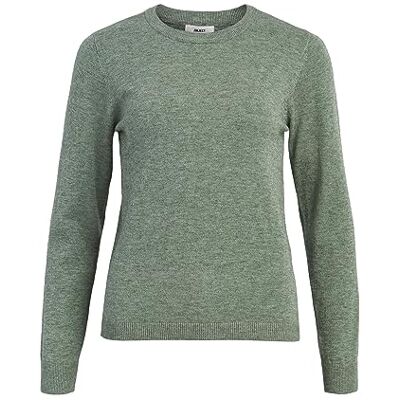 23034469 Object Women's OBJTHESS L/S O-Neck Knit sweter NOOS sweter dzianinowy, zielony Vineyard, L, Vineyard Green, L 23034469 Object Women's OBJTHESS L/S O-Neck Knit sweter NOOS sweter dzianinowy, zielony Vineyard, L, Vineyard Green, L