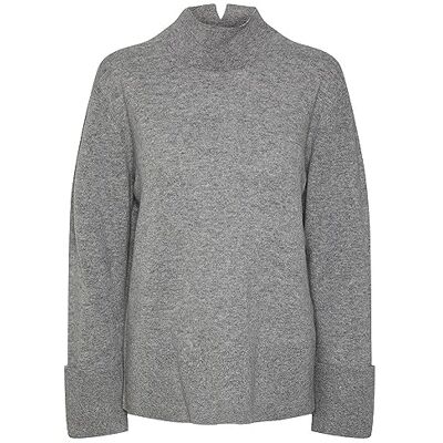 26032075 YAS EMILIE Highneck Knit Sweter S. NOOS, jasnoszary melanżowy, S 26032075 YAS EMILIE Highneck Knit Sweter S. NOOS, jasnoszary melanżowy, S