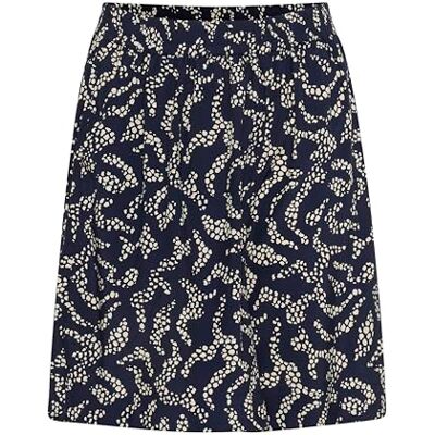10509915 KAFFE Damskie szorty z wysokim stanem elastyczny pasek z szerokimi nogawkami Relaks Fit, Midnight Marine Lace Print, 42 10509915 KAFFE Damskie szorty z wysokim stanem elastyczny pasek z szerokimi nogawkami Relaks Fit, Midnight Marine Lace Print, 42