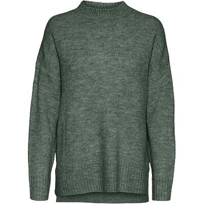 10269229 VERO MODA Damski sweter z dzianiny VMLEFILE Oversize Boxy Blouse GA NOOS, Laurel Wreath/Detail:w. Melange, XS 10269229 VERO MODA Damski sweter z dzianiny VMLEFILE Oversize Boxy Blouse GA NOOS, Laurel Wreath/Detail:w. Melange, XS