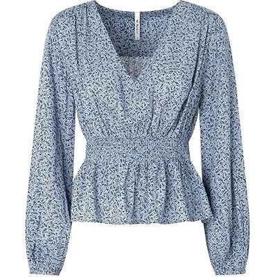 PL304679 Pepe Jeans Koszulka damska Jarita, niebieski (stalowy niebieski), M PL304679 Pepe Jeans Koszulka damska Jarita, niebieski (stalowy niebieski), M