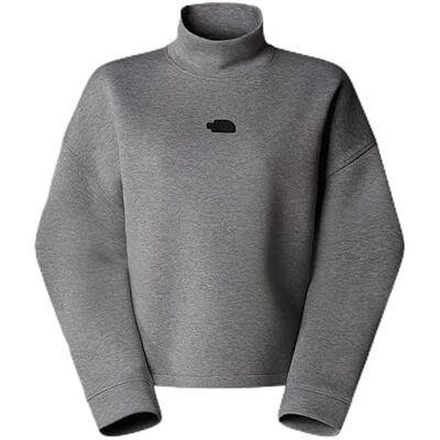 NF0A89C1 The North Face Kobiety Mock Neck Relaxed Sweter Metallic Silver Heather L NF0A89C1 The North Face Kobiety Mock Neck Relaxed Sweter Metallic Silver Heather L