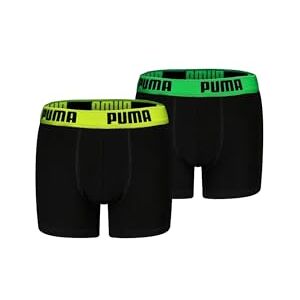 701219336 PUMA Boy's Everyday Basic bokserki, kolor czarny/różne logo, Czarny/różne kolory logo, 176 701219336 PUMA Boy's Everyday Basic bokserki, kolor czarny/różne logo, Czarny/różne kolory logo, 176